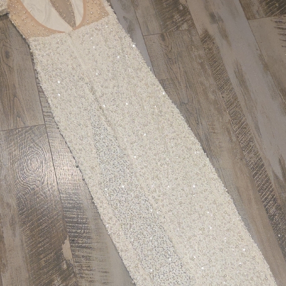 Fashion Nova Sparkling Backless Dress - White - Picture 14 of 16